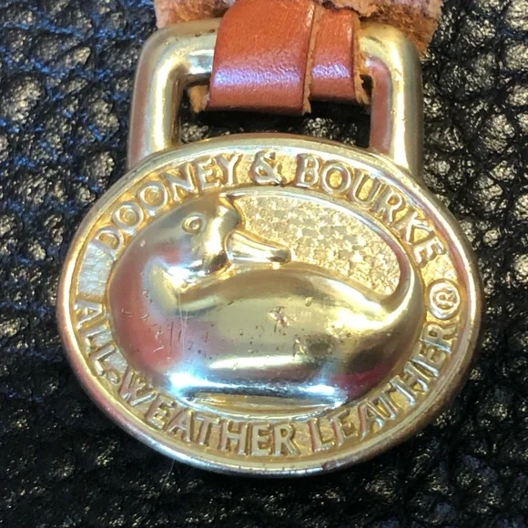 VINTAGE DOONEY matched set crossbody and coin purse Both zip closed Blk/Brown - Picture 6 of 10